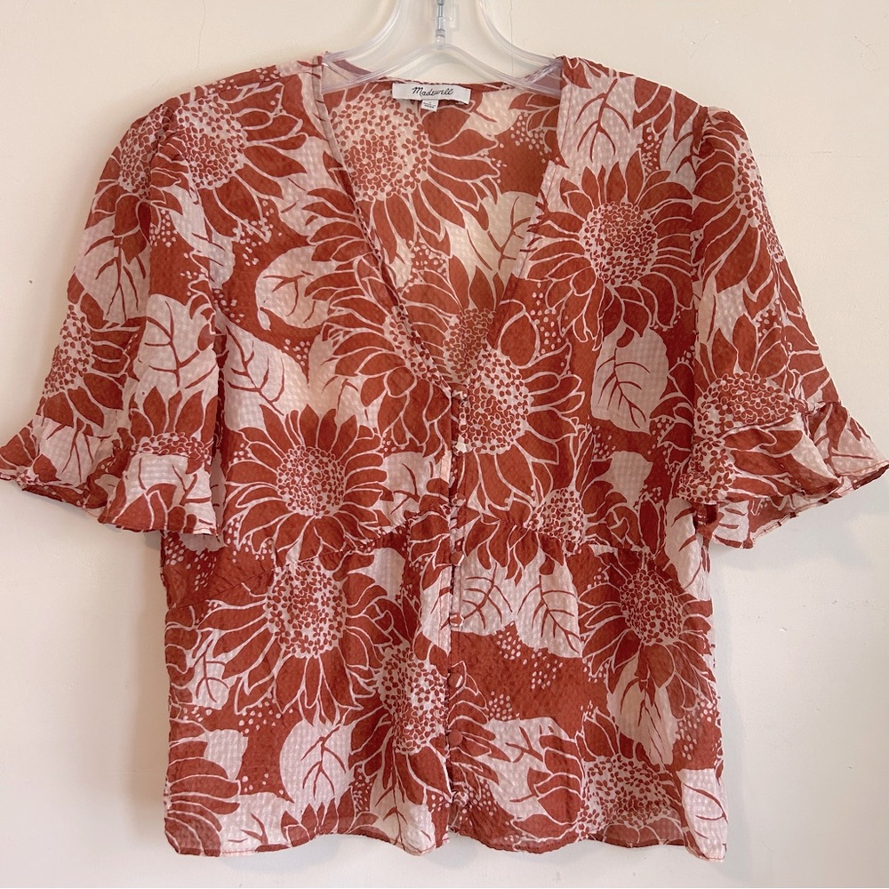 Madewell Floral Print Top Size:2